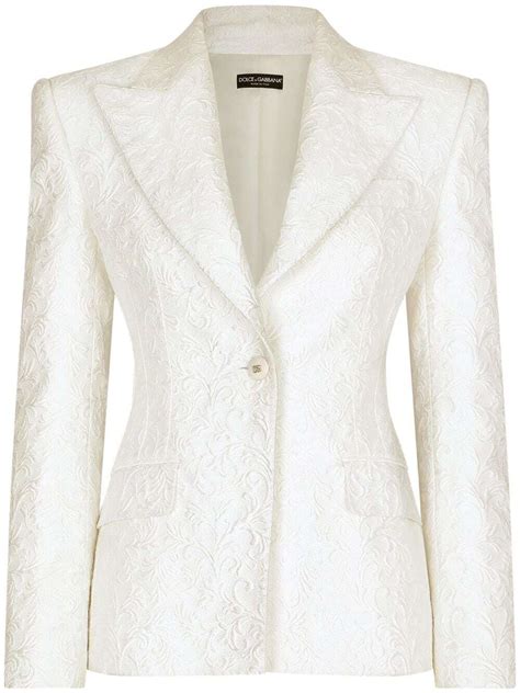 dolce gabbana caltagirone|Brocade Turlington blazer in White for Women .